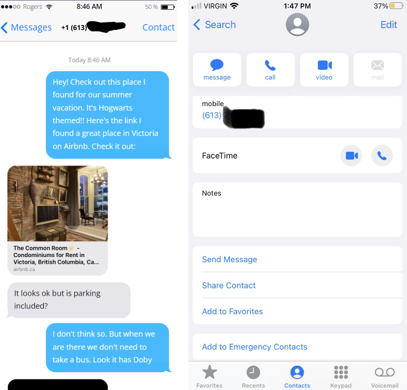 Delete the person’s name from the contact list before taking screenshots so that their phone number shows up in the messages rather than the name you have assigned to them