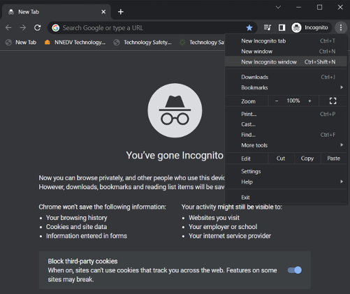 incognito mode